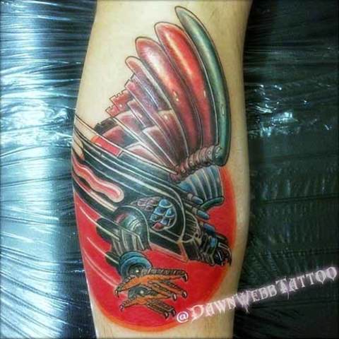 Tattoo: robotic falcon