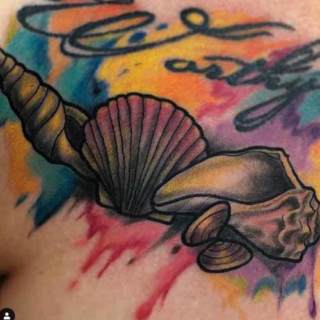 Tattoo: watercolor shells