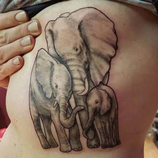 Tattoo: 3 elephants